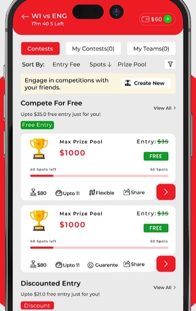 Check Entry Fee and Prize Structure