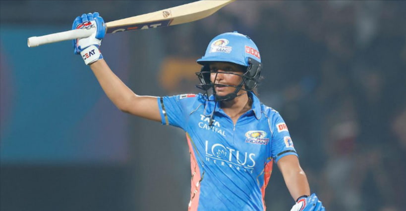 Harmanpreet Kaur achieved the WPL’s first-ever fifty for MI Harmanpreet Kaur achieved the WPL’s first-ever fifty for MI