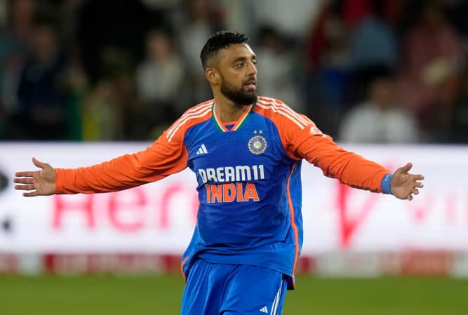 Varun Chakravarthy sets record with wickets in 18 straight T20Is Varun Chakravarthy sets record with wickets in 18 straight T20Is